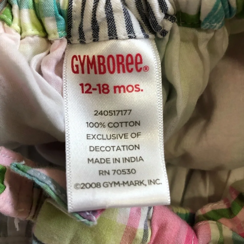 Gymboree Patchwork Girls Dress Sz 12-18mos
